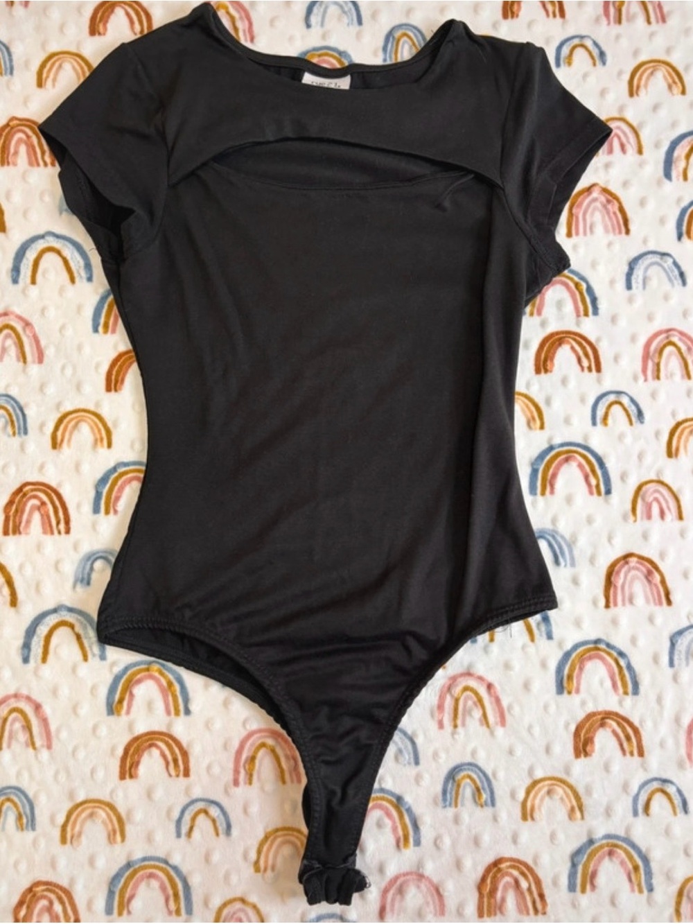 Rue21 Black Women’s One-Piece Bodysuit with Short Sleeves